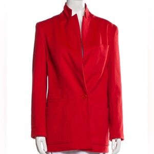 Jenni Kayne - Women’s Red One Button Point Blazer - Size Medium - Red